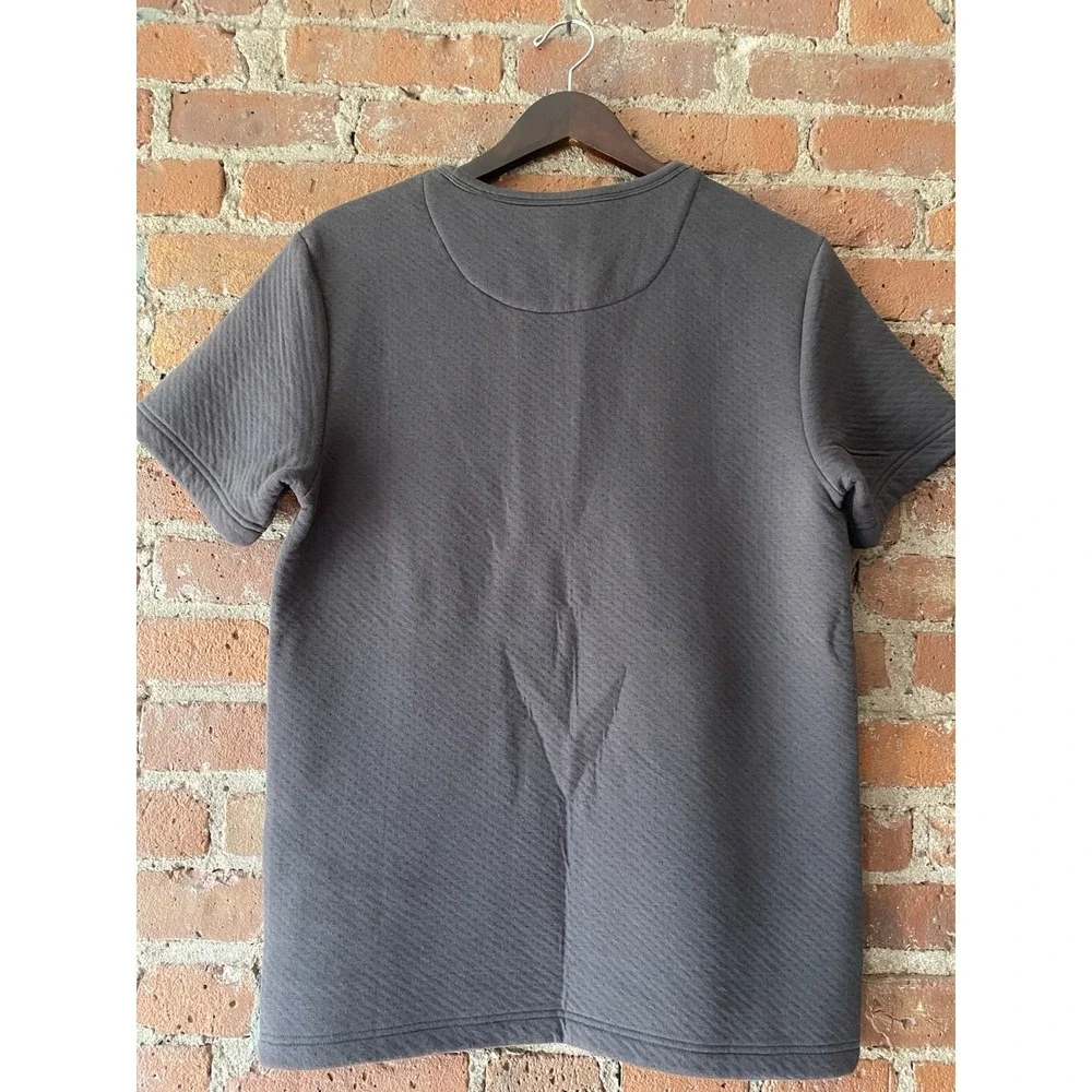 Max 'n Chester Men's Waffle Short Sleeve NWT‎ Grey Pullover Sweatshirt Sz M